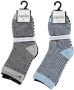 Apollo gestreepte sokken set van 6 grijs blauw Jongens Stretchkatoen 92 98 - Thumbnail 1