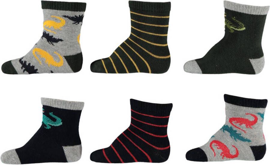 Apollo sokken met all-over print set van 6 multi Katoen All over print 56-68