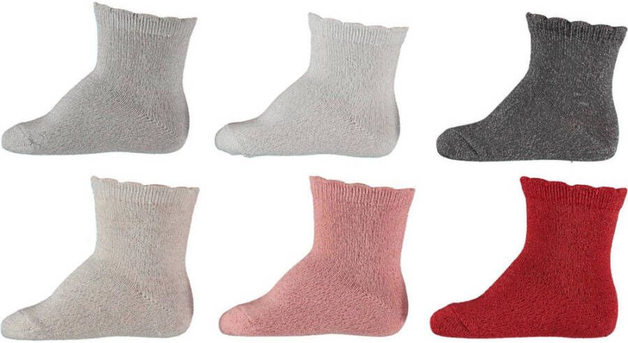 Apollo sokken set van 6 multi Meisjes Katoen Effen 92 98
