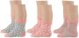 Apollo sokken set van 6 roze grijs Meisjes Stretchkatoen All over print 56-68 - Thumbnail 1
