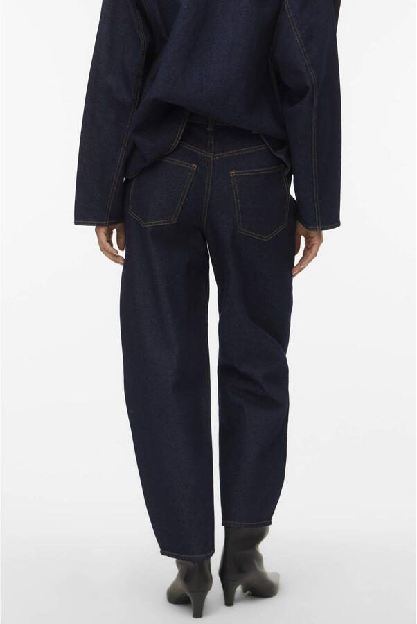 AWARE AWEVELINE high waist barrel jeans donkerblauw - Foto 2
