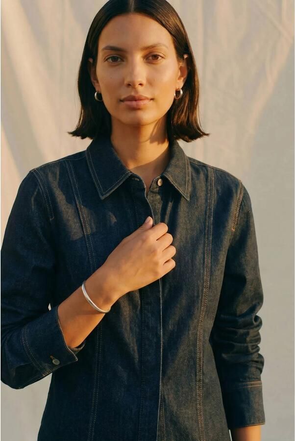 AWARE blouse donkerblauw