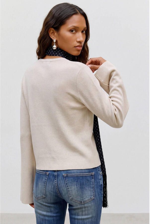 AWARE gebreid vest beige - Foto 2