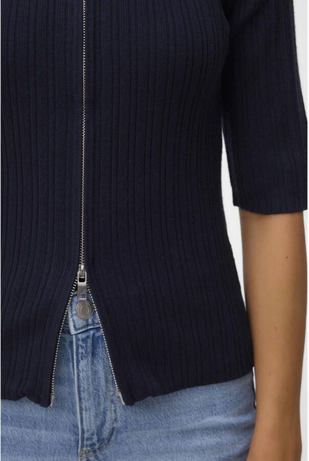 AWARE gebreid vest donkerblauw - Foto 2