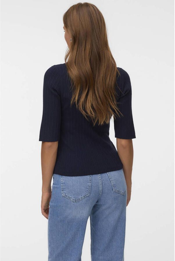 AWARE gebreid vest donkerblauw - Foto 3