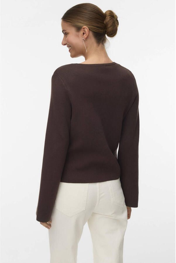 AWARE gebreid vest donkerbruin - Foto 3
