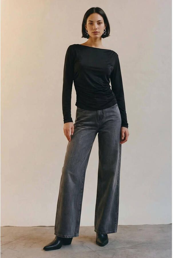 AWARE one shoulder top zwart - Foto 3