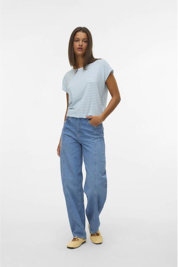 Vero Moda Regular fit T-shirt van een mix van lyocell en elastaan model 'AVA' - Foto 2