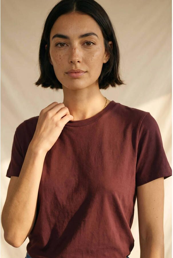 AWARE T-shirt donkerrood