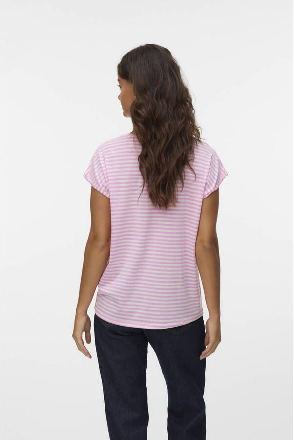 Vero Moda Regular fit T-shirt van een mix van lyocell en elastaan model 'AVA'