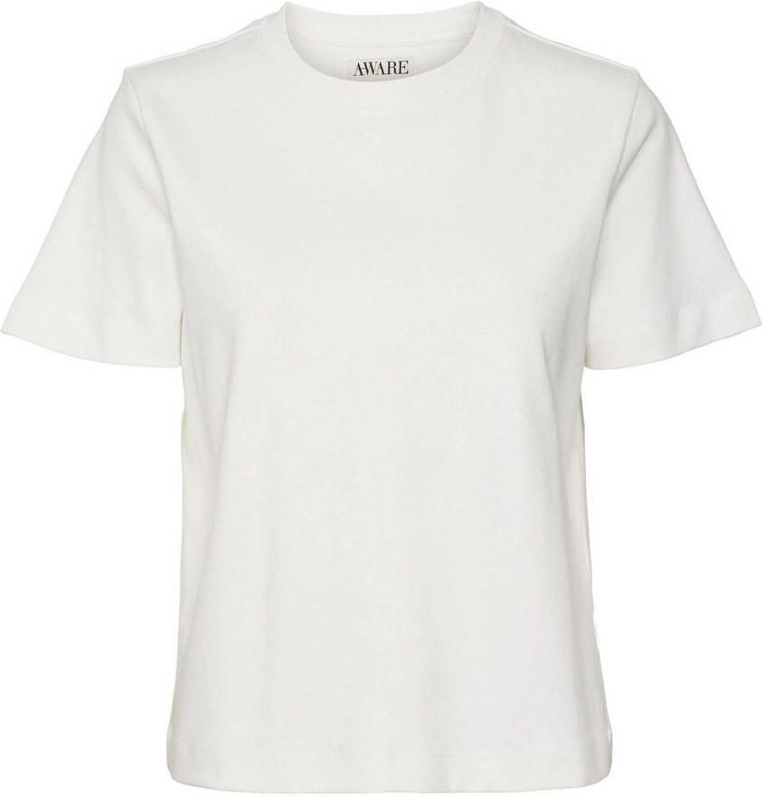 Vero Moda Awnaima O-Neck T-Shirt Snow White Heren