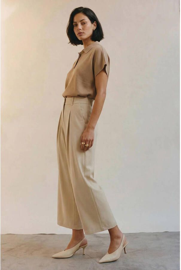 AWARE top gebreid taupe - Foto 3