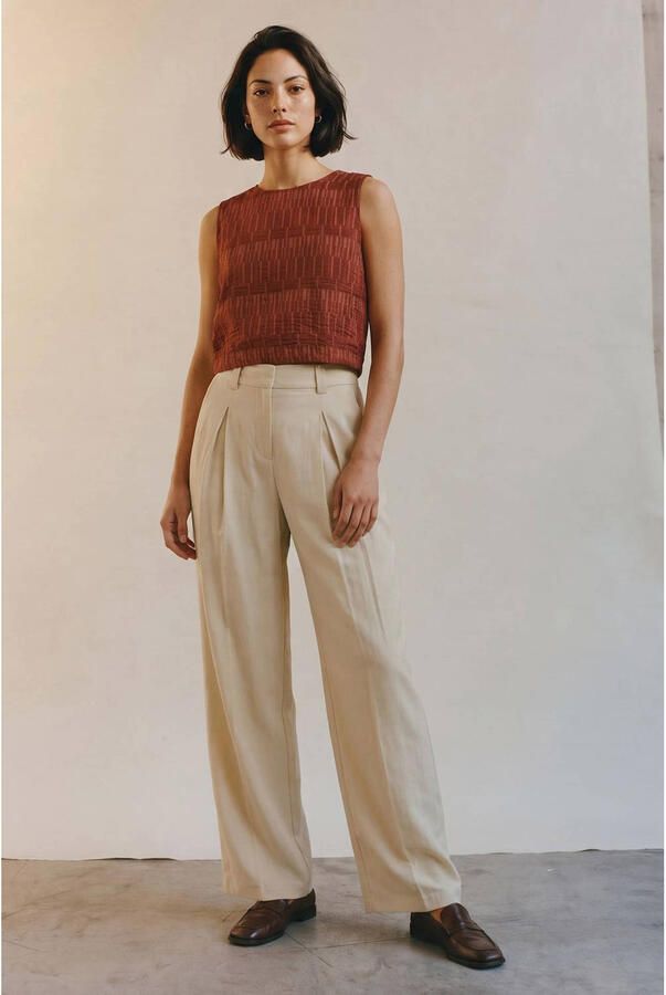 AWARE top met all over print roodbruin - Foto 3