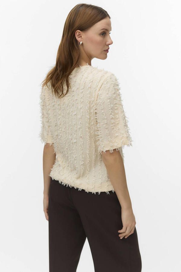 AWARE top met borduursels ecru - Foto 2