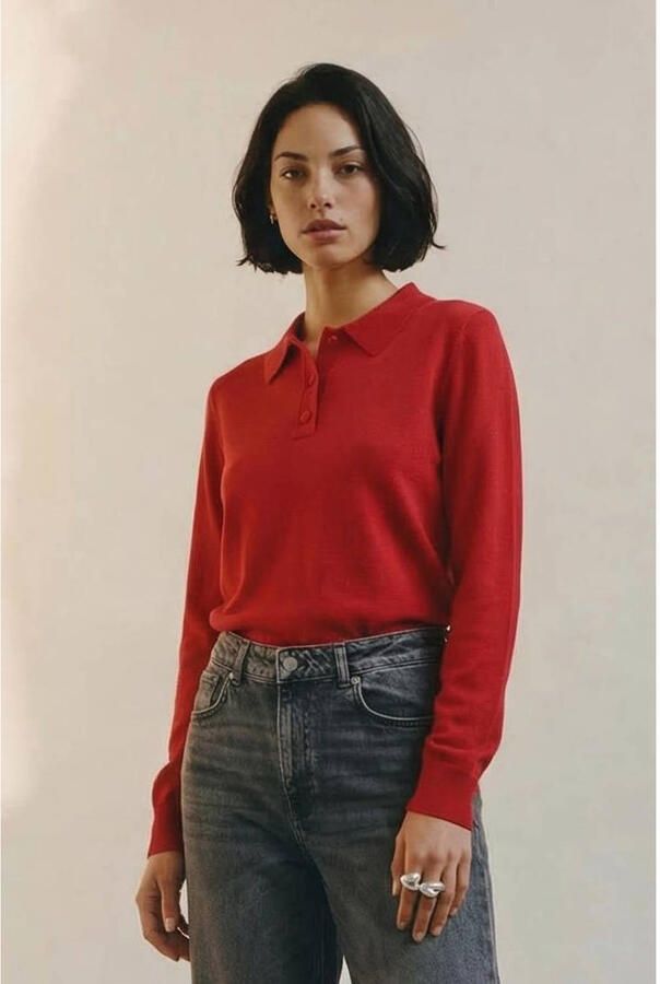 AWARE trui gebreid rood