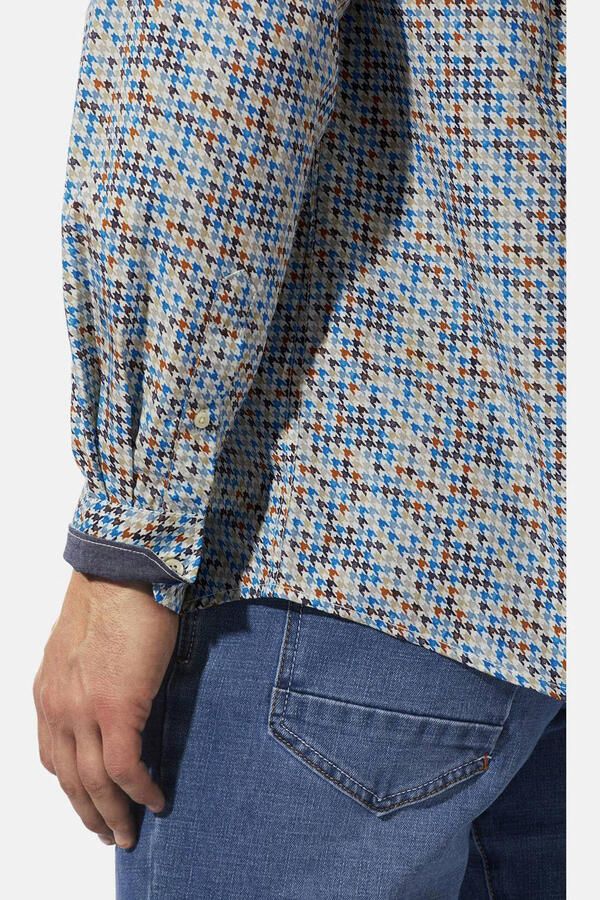 Babista regular fit overhemd Plus Size met print lichtblauw