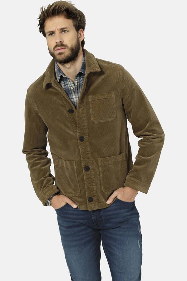 Babista corduroy jas Plus Size bruin