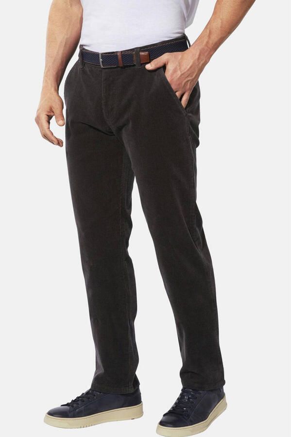 Babista corduroy regular fit broek +FIT Collectie Plus Size donkerbruin