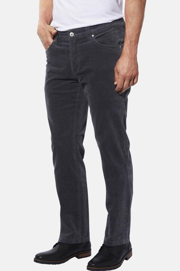Babista corduroy regular fit broek Plus Size donkergrijs