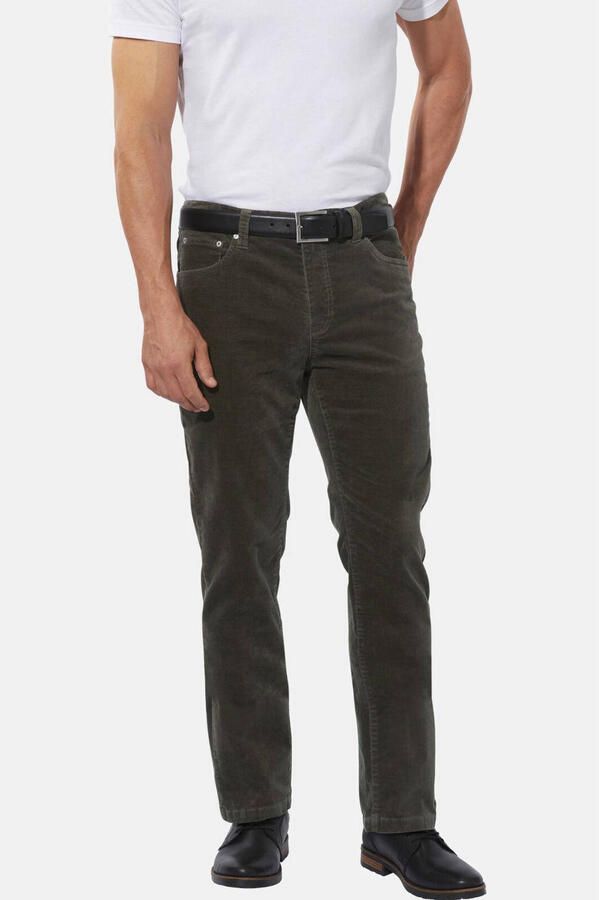 Babista corduroy regular fit broek Plus Size olijfgroen