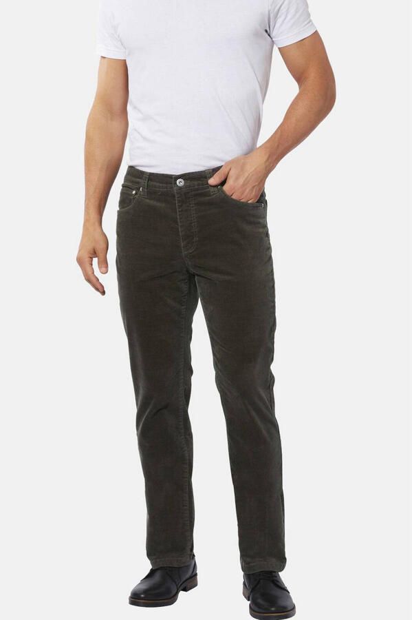 Babista corduroy regular fit broek Plus Size olijfgroen - Foto 2