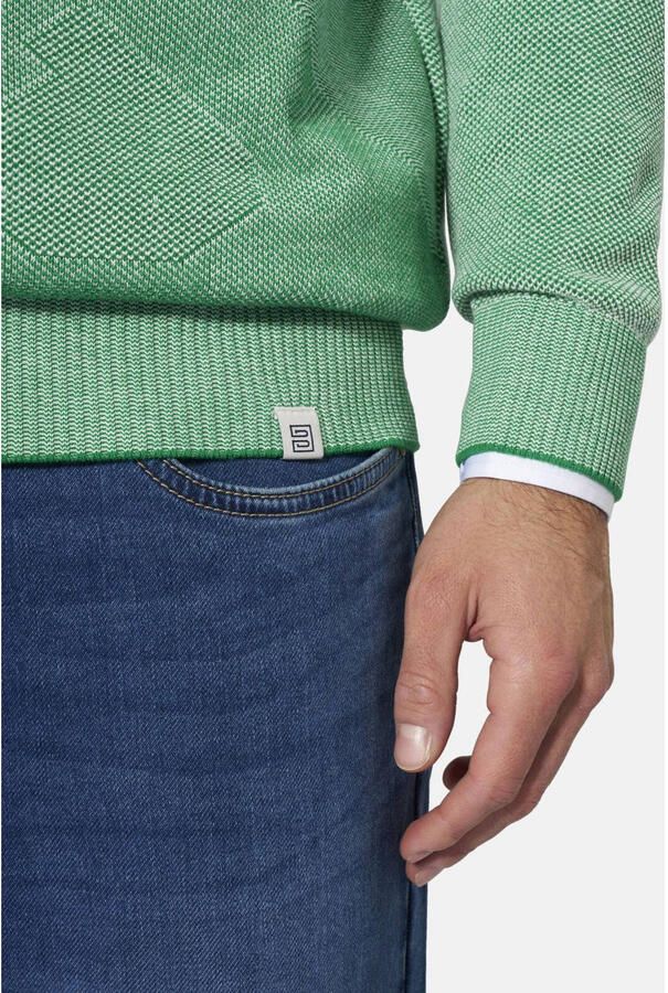 Babista DANDORO katoenen regular fit gebreide trui Plus Size groen - Foto 3