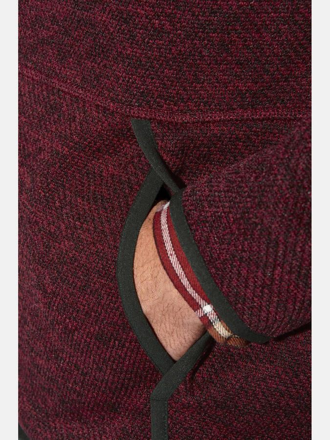 Babista fleecevest Plus Size donkerrood