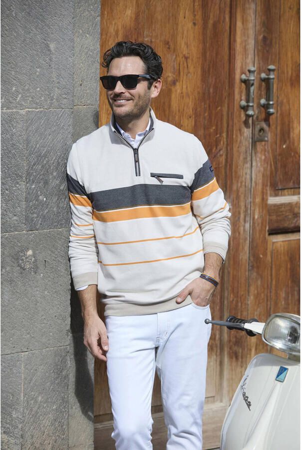 Babista gestreepte sweater MODAVISTO beige - Foto 3
