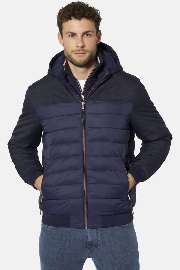 Babista gewatteerde jas Plus Size donkerblauw