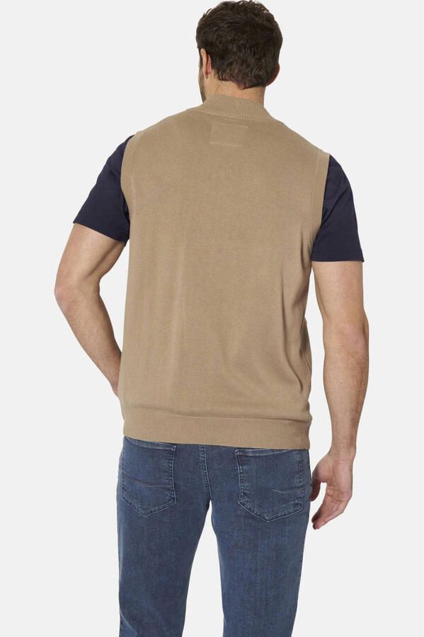 Babista katoenen gebreid vest Plus Size beige - Foto 2