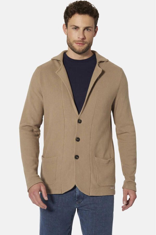 Babista katoenen gebreid vest Plus Size beige