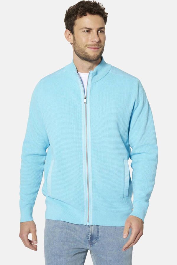 Babista katoenen gebreid vest Plus Size lichtblauw