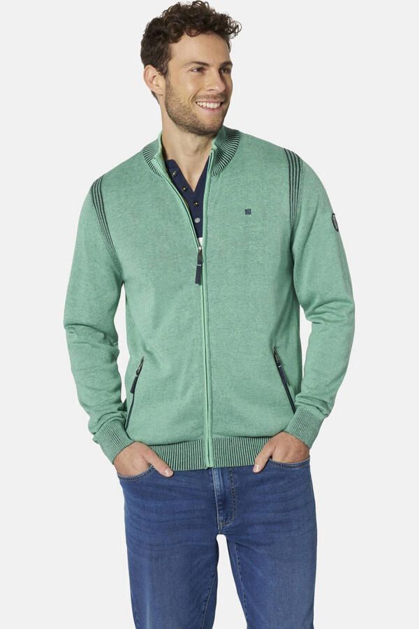 Babista katoenen gebreid vest Plus Size mintgroen