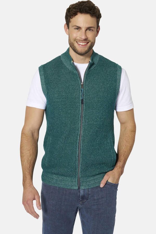 Babista katoenen gebreid vest Plus Size petrol