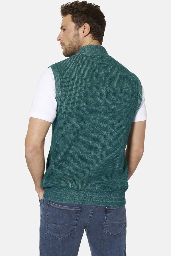 Babista katoenen gebreid vest Plus Size petrol - Foto 2