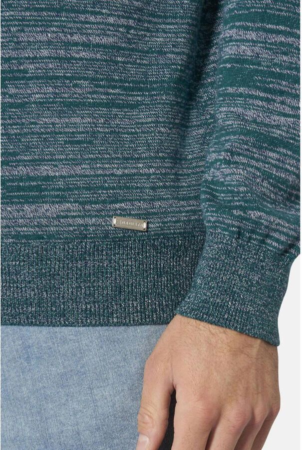 Babista katoenen gestreepte trui +FIT Collectie Plus Size groen - Foto 2