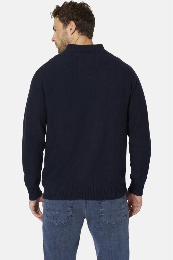 Babista katoenen regular fit gebreide trui Plus Size donkerblauw - Foto 3