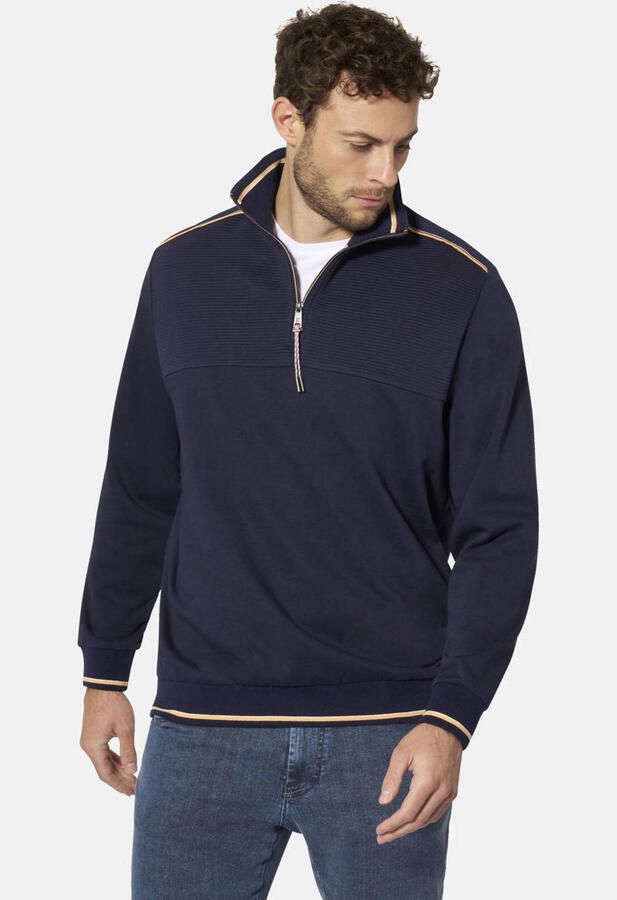 Babista katoenen regular fit trui Plus Size donkerblauw