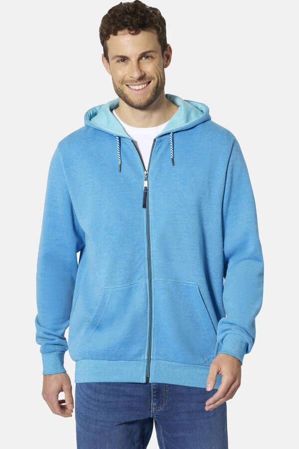 Babista katoenen sweatvest Plus Size blauw
