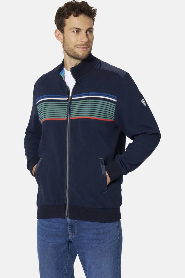 Babista katoenen sweatvest Plus Size donkerblauw