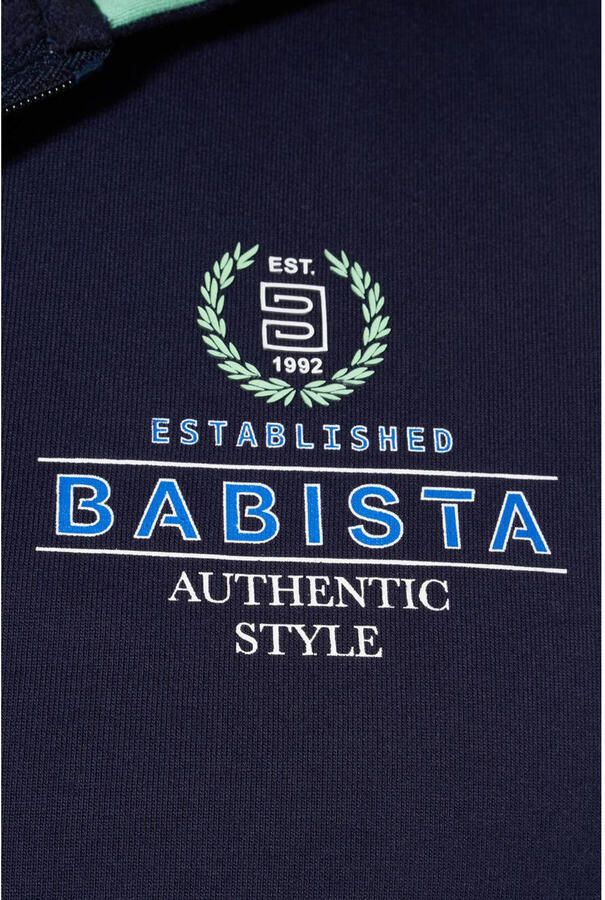Babista katoenen sweatvest Plus Size met logo donkerblauw - Foto 3