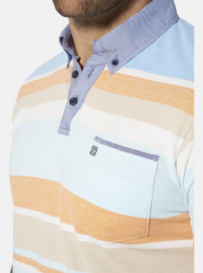 Babista LORIENZA regular fit gestreepte polo Plus Size lichtblauw - Foto 2