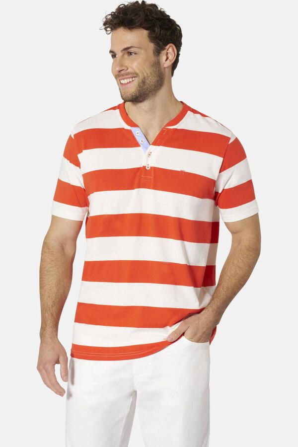 Babista MALDOR regular fit gestreept T-shirt Plus Size rood