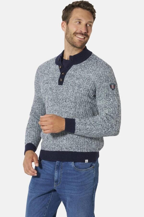 Babista Plus Size trui met wol blauw