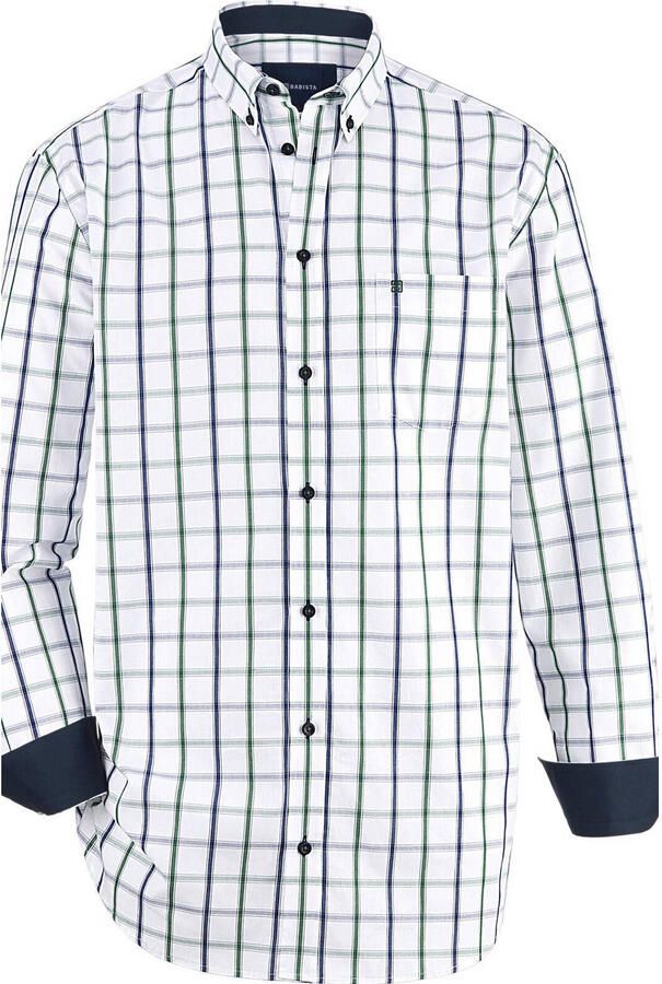 Babista regular fit geruit overhemd Plus Size wit