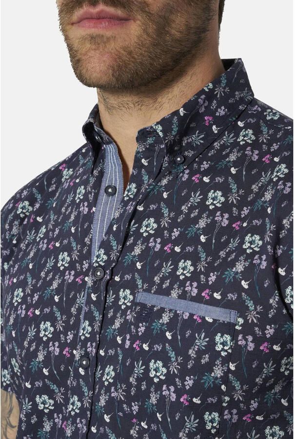 Babista regular fit gebloemd overhemd Plus Size donkerblauw - Foto 2