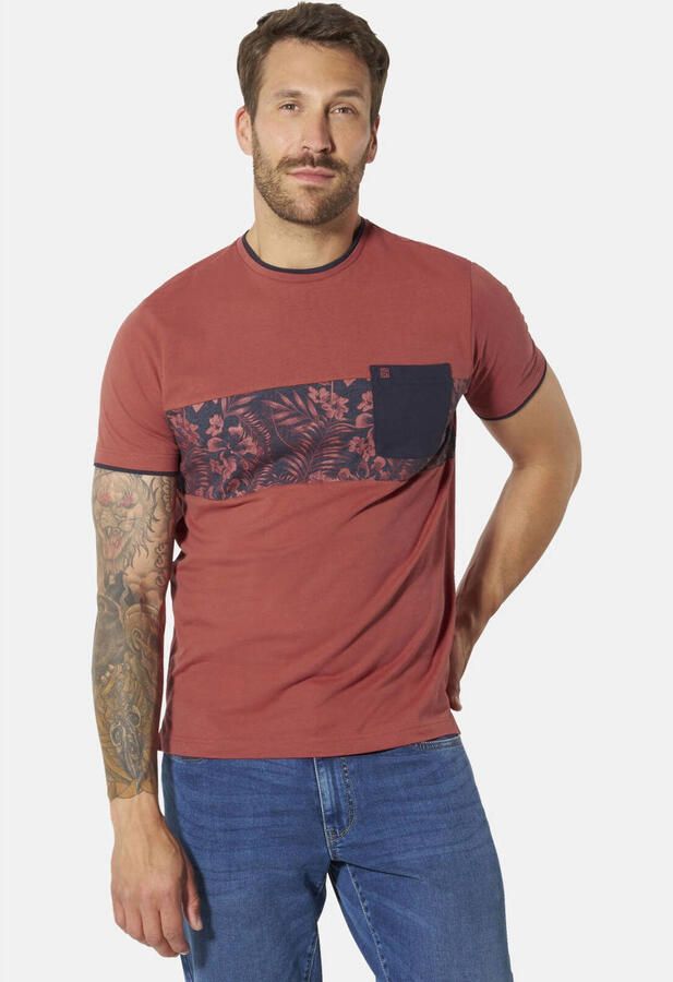 Babista regular fit gebloemde T-shirts Plus Size +FIT Collectie rood (set van 2)