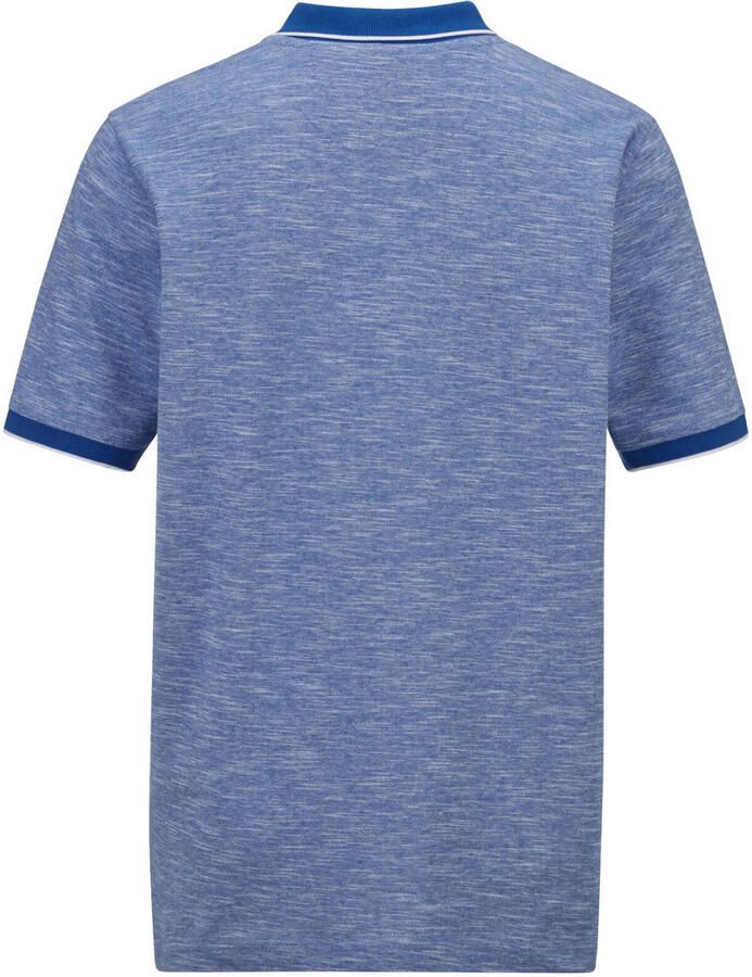 Babista regular fit gemêleerde polo Plus Size blauw - Foto 2