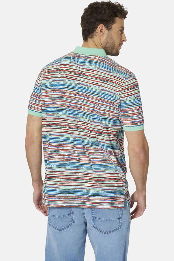 Babista regular fit gemêleerde polo Plus Size groen - Foto 2