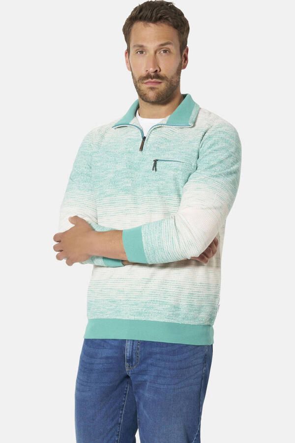 Babista regular fit gemêleerde sweater +FIT Collectie Plus Size turquoise